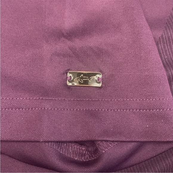 Greg Norman Purple Button Up Short Sleeve Shirt Wekopa Logo Size XXL - Picture 4 of 7